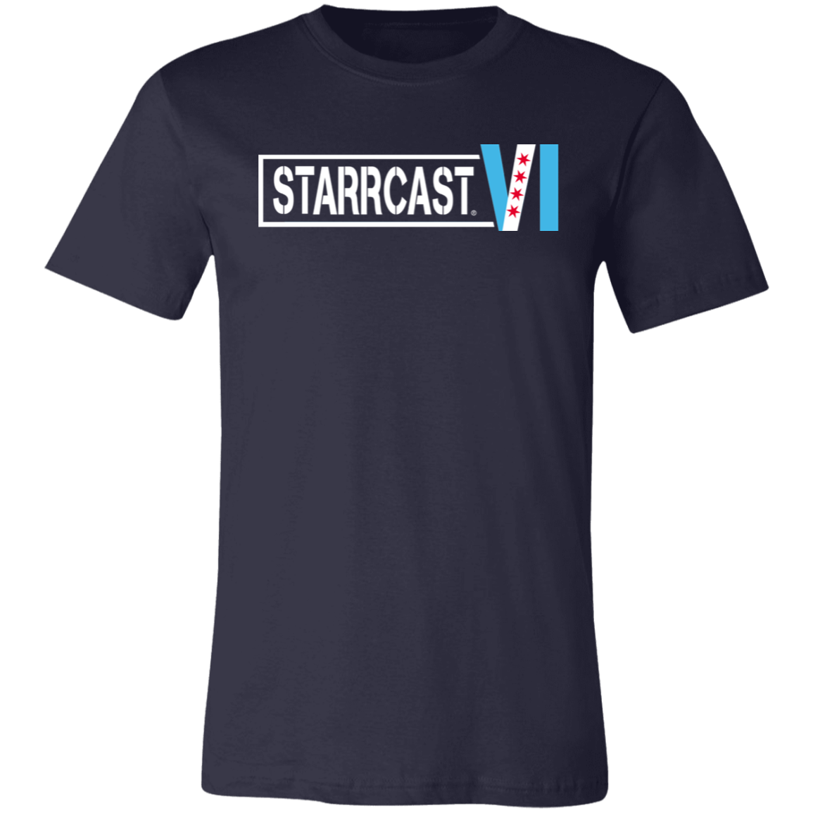 Starrcast VI CHI Logo- Unisex Jersey Short-Sleeve T-Shirt