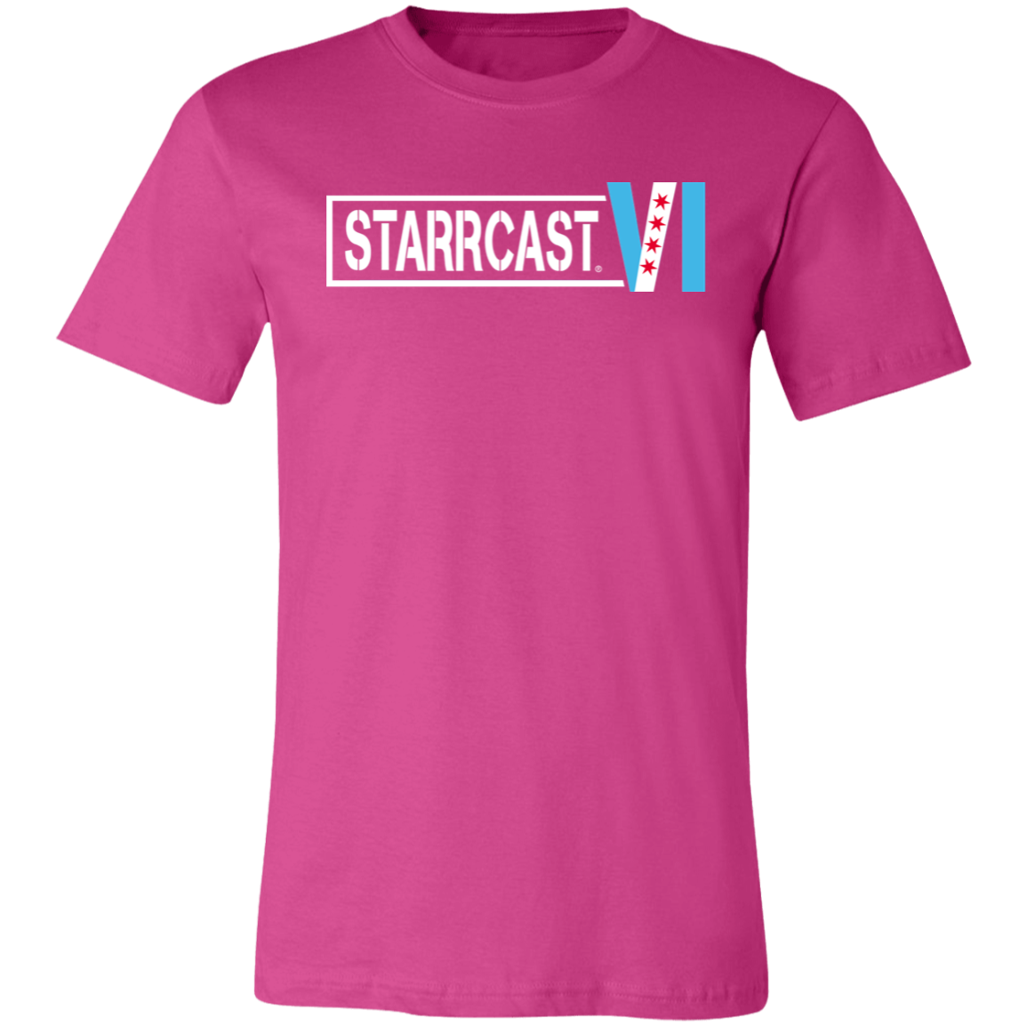 Starrcast VI CHI Logo- Unisex Jersey Short-Sleeve T-Shirt